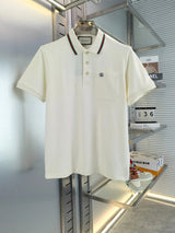 Gucci T-shirt Pocket letters logo Embroidery POLO Shirt Lapel Short Sleeve25ss New Unisex Commuter Short Sleeve Summer Loose Fit T Business Shirt Plus Size T-Shirt