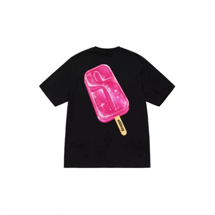 Stussy T-shirt Top Version Fashion Brand Plush Dice Summer Men's and Women's Same Style Short Sleeve T T-shirt