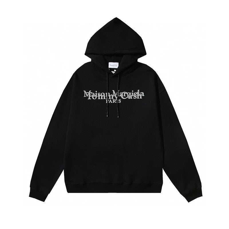 Maison Margiela Hoodie Top Version Heavy Weight Sweater Men and Women Loose Inverted logo Embroidered Pure Cotton Couple round Neck Hoodie Tide