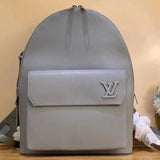 Louis Vuitton LV Backpack Top version 【Original Leather Old Factory】M57079New Men's Cowhide AEROGRAM Backpack Men's All Leather Backpack Fashion Genuine Leather Travel Backpack Lychee Pattern Calfskin Schoolbag