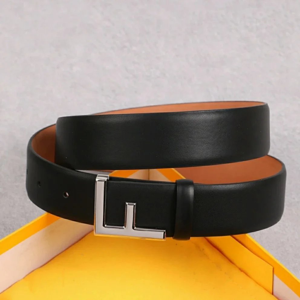 FENDI Belt Top version New Belt Men's First Layer Cowhide Business Casual Belt