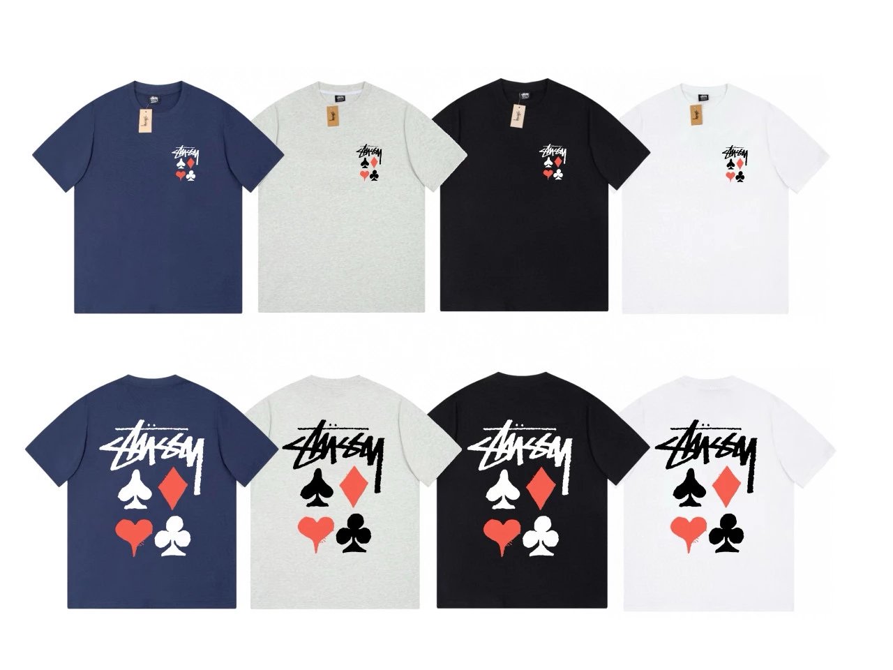 Stussy T-shirt Top Version Counter Same Style Pure Cotton Summer Men's and Women's Same Fashion Loose All-Matching2024New Short Sleeve T T-shirt