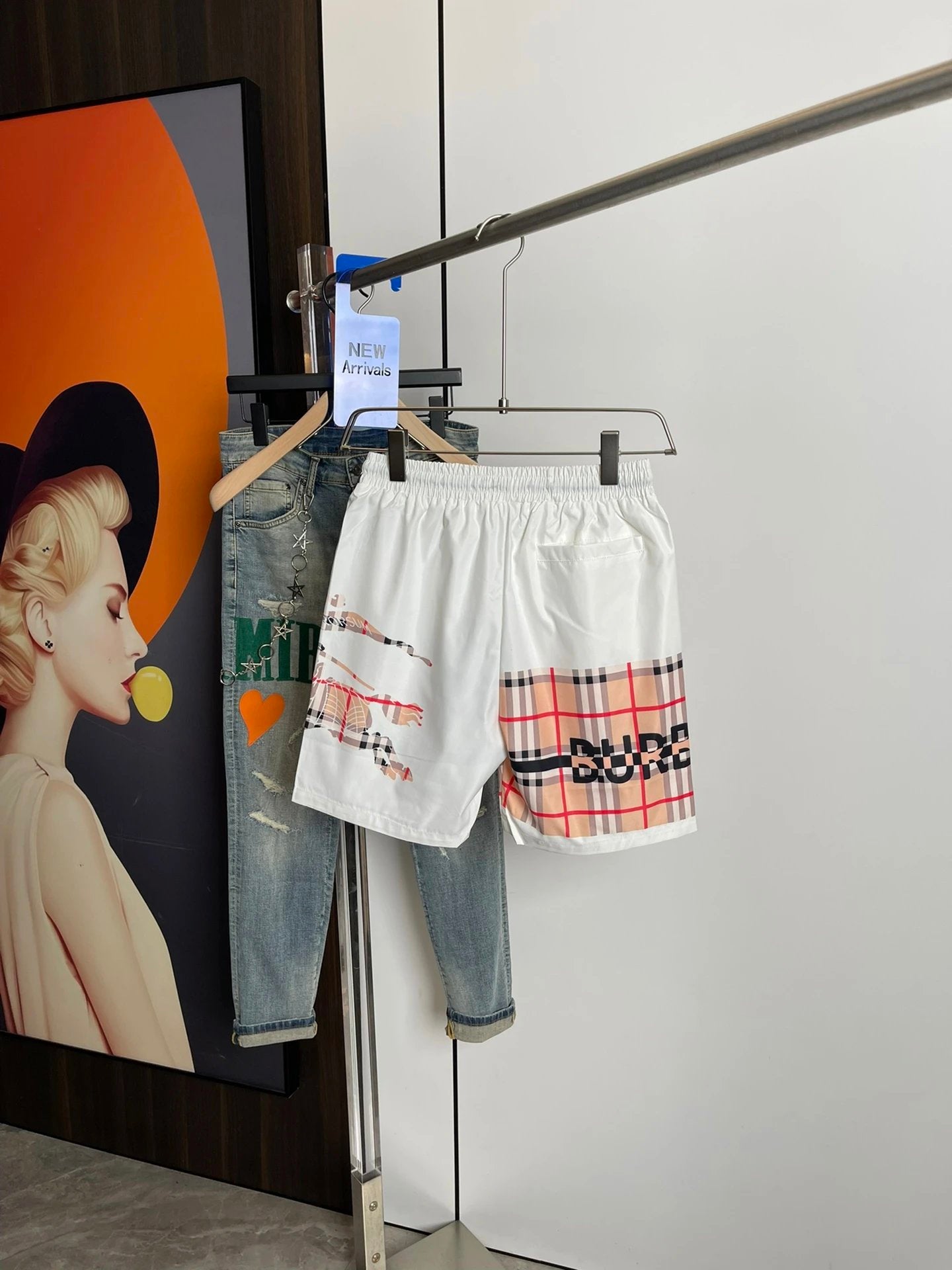 Burberry Shorts Plaid Front TB Letter Printing logo Beach Shorts25ss New Arrival Five-Point Pants Casual Trendy Brand os Loose and quick-drying D Unisex Large Shorts for Men and Women5Pants