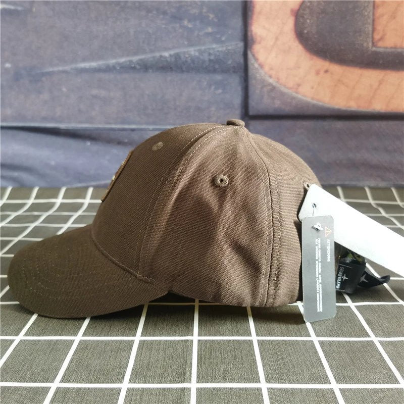 Stone Island Hat Fashion Brand Adjustable Baseball Cap Sun Protection Hat Korean Outdoor Leisure Hip Hop Hat Bendy Brim Cap Cross Embroidered Sun Hat