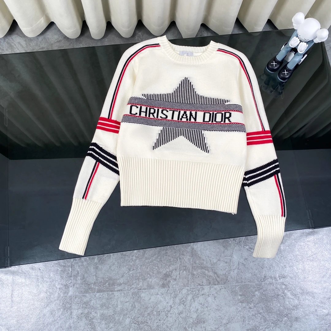 Dior Sweater Collaboration Ski Series Pentagram Letter Pullover Crewneck Sweater Unisex Jacket