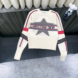 Dior Sweater Collaboration Ski Series Pentagram Letter Pullover Crewneck Sweater Unisex Jacket