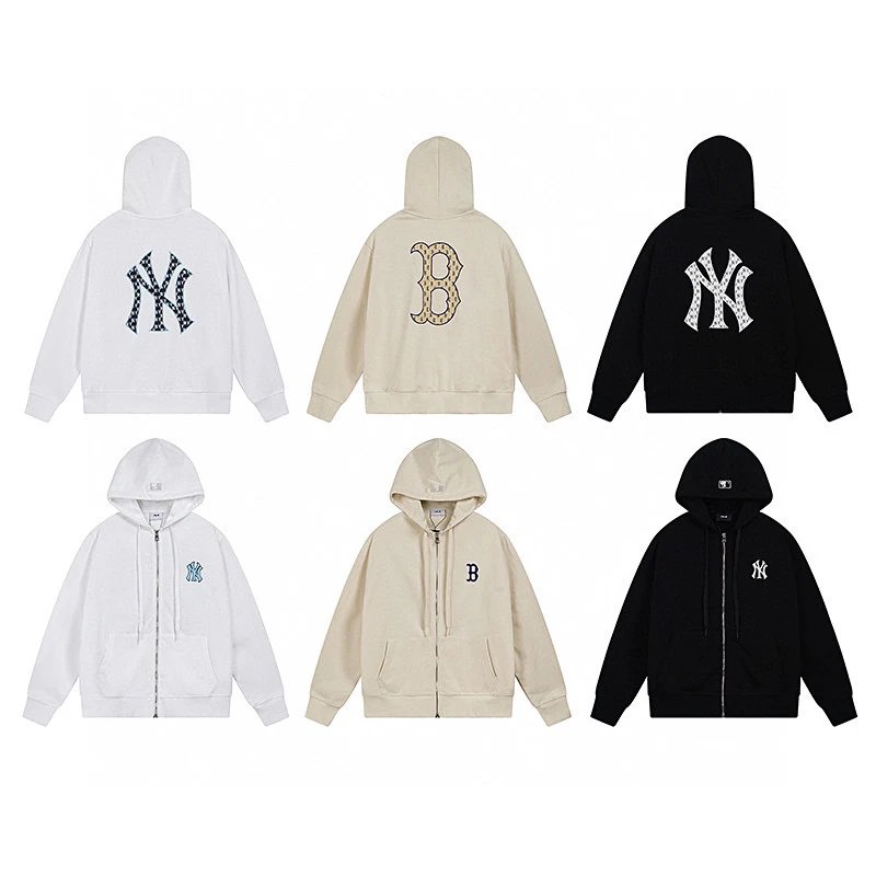 MLB Hoodie Top Version Male and Female Couple Presbyopic Printing logo Fashion hooded sweatshirt24Spring New