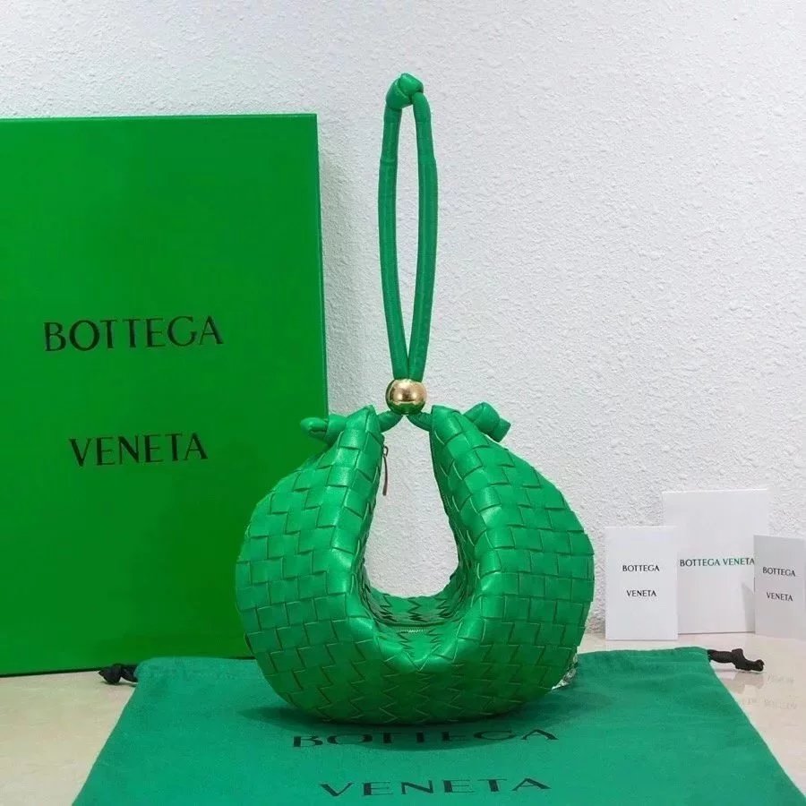 Bottega Veneta Women's Bag Top version 【Version Original Leather】Free Counter Packaging2022New TurnBagBottegaVeneta Golden ball jodie Underarm bag hobo Bag Ingot Bag Golden Balls Adjustable Buckle Brand New Woven Bag Women's Bag Golden Balls Bag Metal Bea