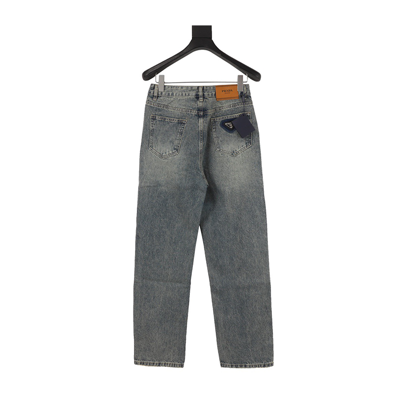 PRADA Jeans Back Triangle Mark Jeans for Men and Women