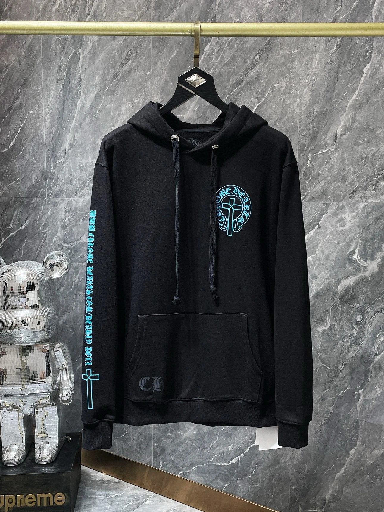 Chrome Hearts Hoodie Top Version Counter Same Style Fashion Brand2024Cotton Wide Casual Loose Hooded Sweater Men's and Women's Hoodies