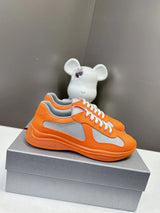 PRADA Shoes 2024New Mesh Stitching Breathable Couple Genuine Leather Sneaker