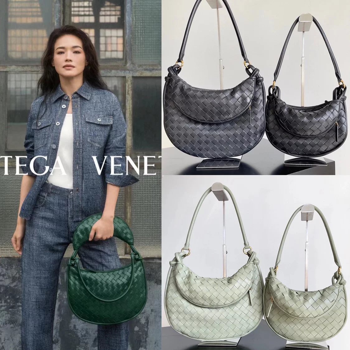 Bottega Veneta Women's Bag Top version 【Level Surrogate Shopping】Shu Qi Same Style New gemelli Handbag Twin Bag hobo Bag Underarm Bag Backpack Twin Bag Clutch Bag Backpack New Combination Bags Gemelli Gemini Woven Bag Woven Bag