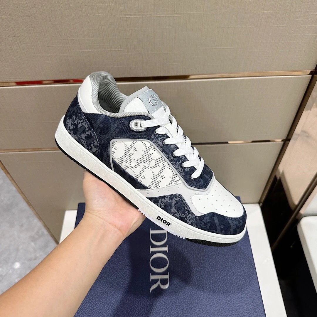 Dior Shoes Men's Shoes2024New Sports Casual Shoes Classic Low-Top Women's Shoes Lace up round Toe Couple Sneakers