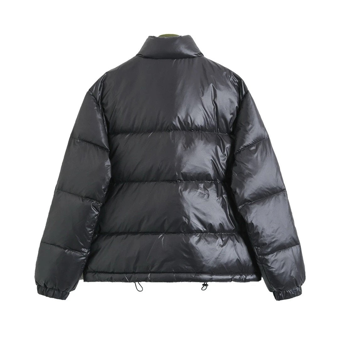 Gucci Down Jacket Classic Logo Red and Green Webbing Down Jacket Casual Loose Thickened Warm Stand Collar Short White Duck Down Puffer Jacket Unisex24ss New Winter Products