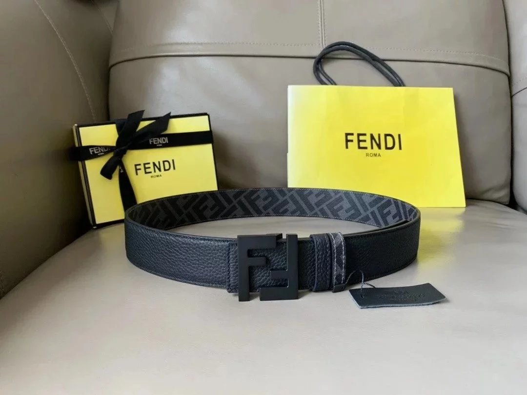 FENDI Belt Top version In Stock High Quality Genuine Leather New Men's Belt Fashion All-Match Casual Monster Belt Pant Belt Unisex