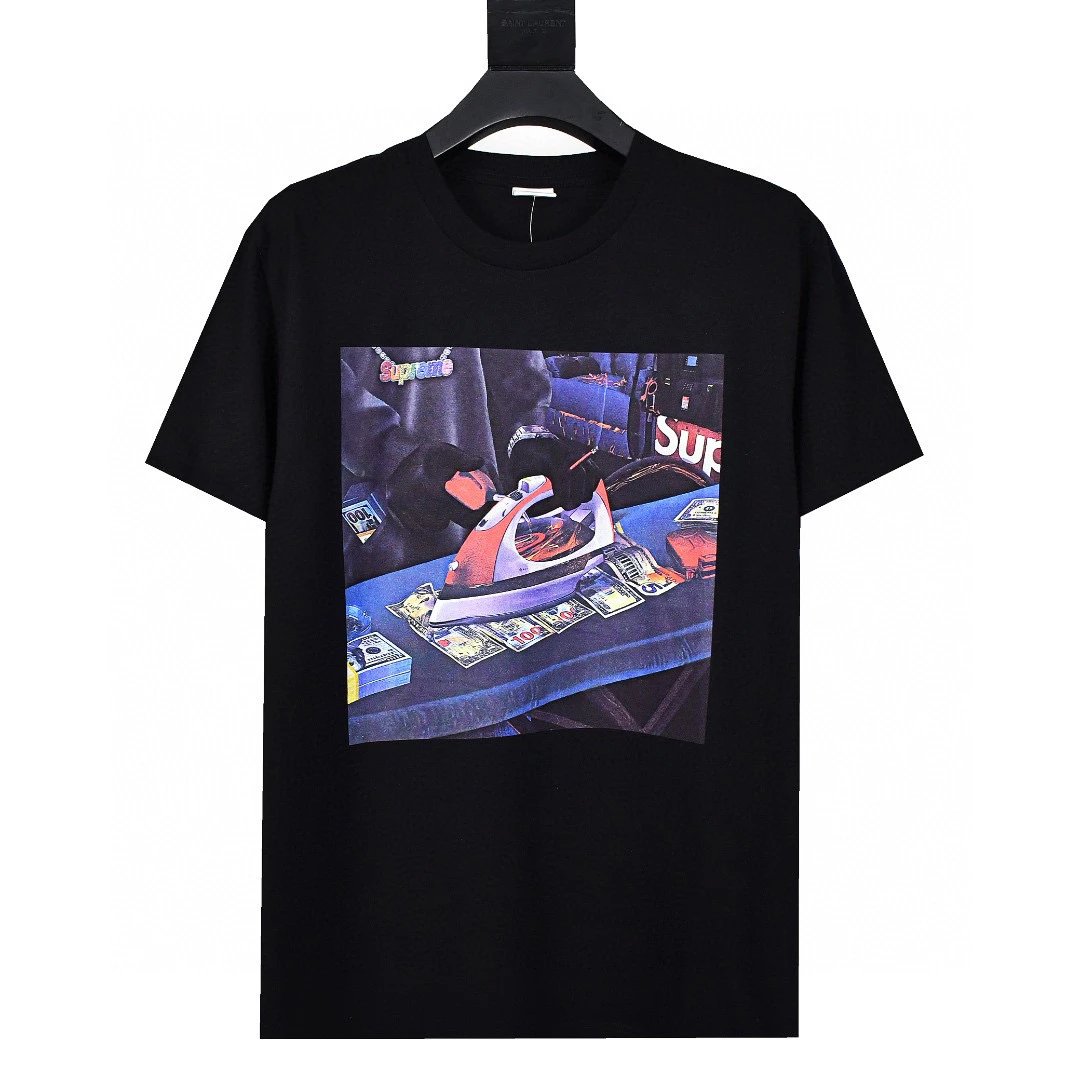 Supreme T-shirt Top Version Short Sleeve T T-shirt Men's Summer Trendy Women's New Loose Half-Sleeve Top Cotton Official Website Flagship