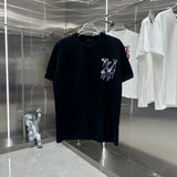 Louis Vuitton LV T-shirt Spray Paint Graffiti logo round Neck Short Sleeve25ss New Pure Cotton Unisex Style T T-shirt OS Loose Fit Base Shirt Short Sleeve T-Shirt Top