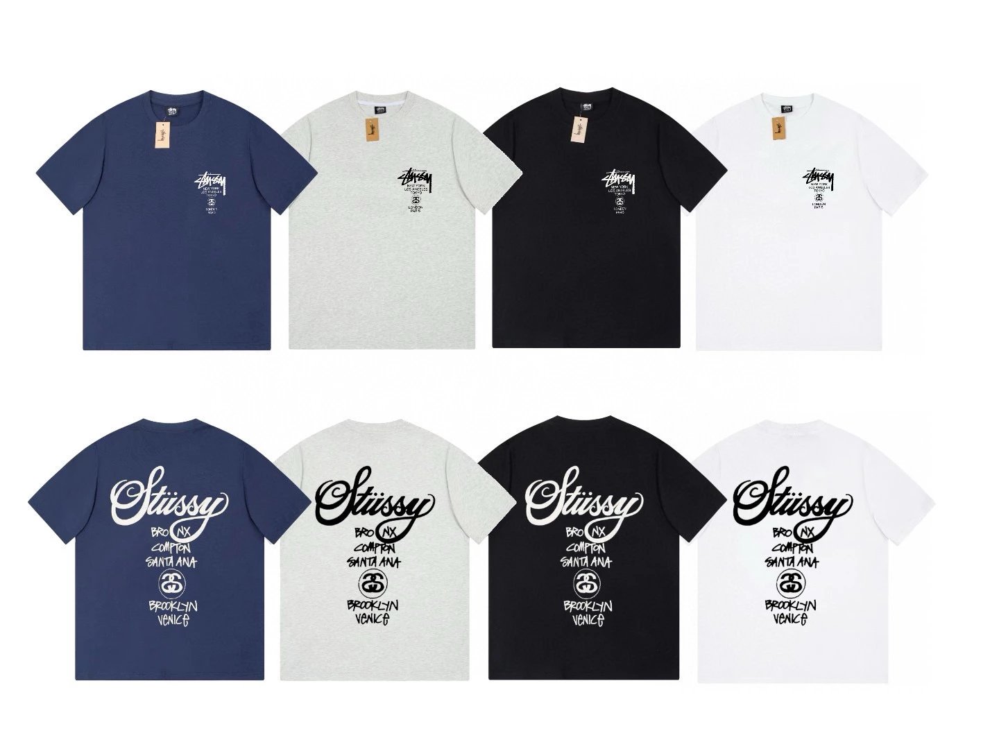 Stussy T-shirt Top Version European and American Fashion Brand Short Sleeve T T-shirt Classic Printed Loose Version Men and Women Couple Casual Half Sleeve