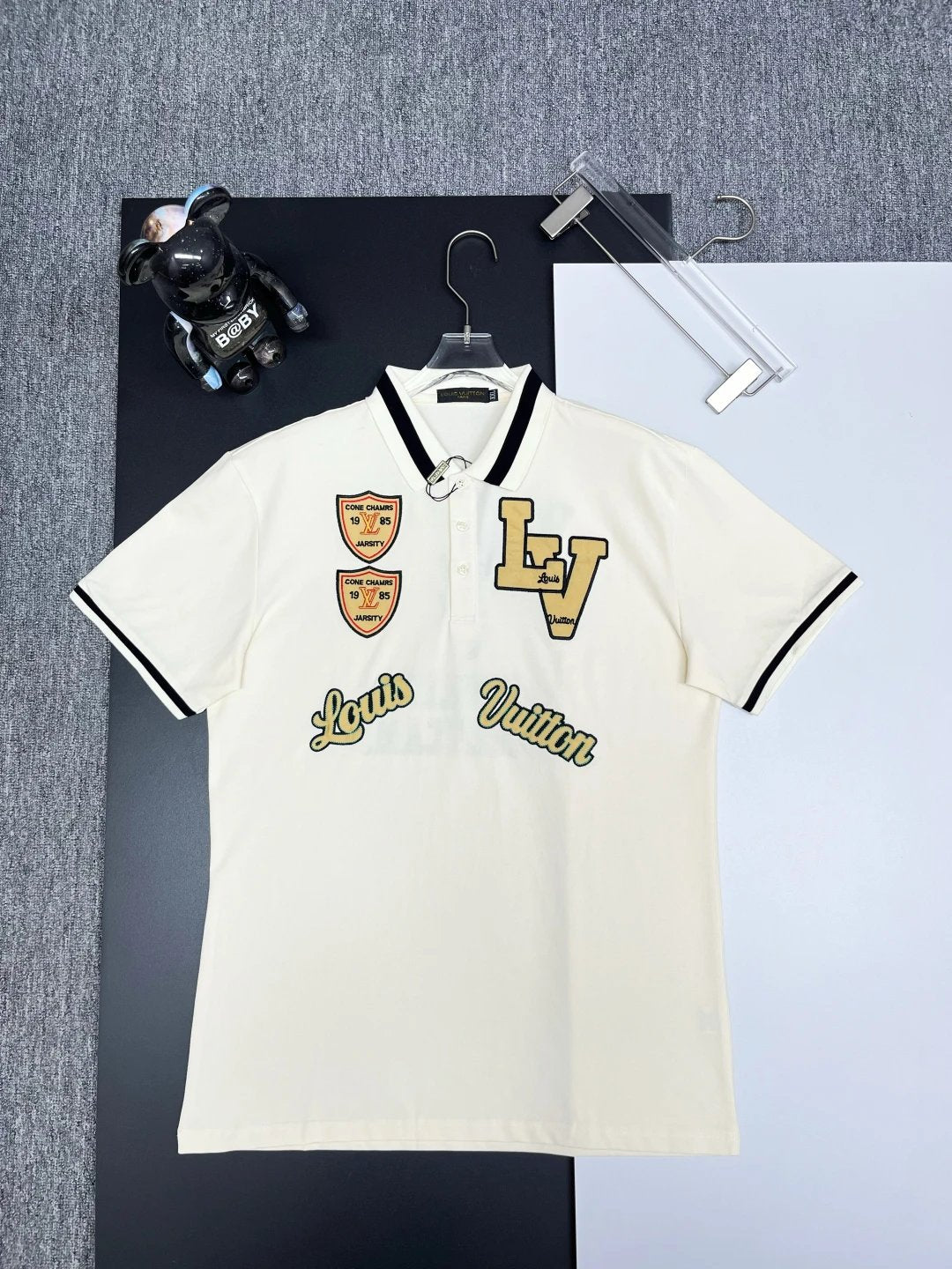 Louis Vuitton LV T-shirt Chest Letter Pattern logo Embroidery POLO Shirt Lapel Short Sleeve25ss New Unisex Summer Short Sleeve OS Loose T Business Half Sleeve Shirt Plus Size T-Shirt