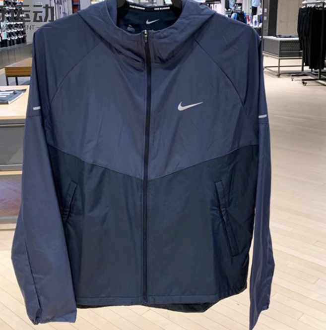 Nike Jackets Men's Thin Jacket for Summer Woven Quick-Drying Running Training Sports Casual Hooded Jacket DD4747