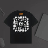 Louis Vuitton LV T-shirt Back Letter Pattern Print logo round Neck Short Sleeve25ss New Pure Cotton Unisex Style T T-shirt OS Loose Fit Base Shirt Half Sleeve T-Shirt Top Half Sleeve