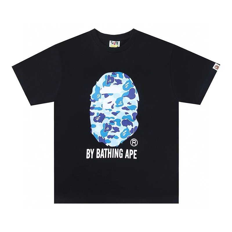 Bape T-shirt Top Version Counter Same Style Cotton Short Sleeve T T-shirt Men's and Women's Loose Summer Base Casual Half Sleeve