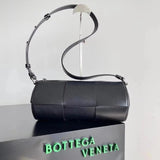 Bottega Veneta Women's Bag Top version 【Super Genuine Goods Leather】New caro Round Bag Boston Bag Bucket Bag Men's and Women's Crossbody Woven Bag Fashion Shoulder Messenger Bag Women's Bag Spring and Summer New“Arco”Bucket Bag Pillow Bag