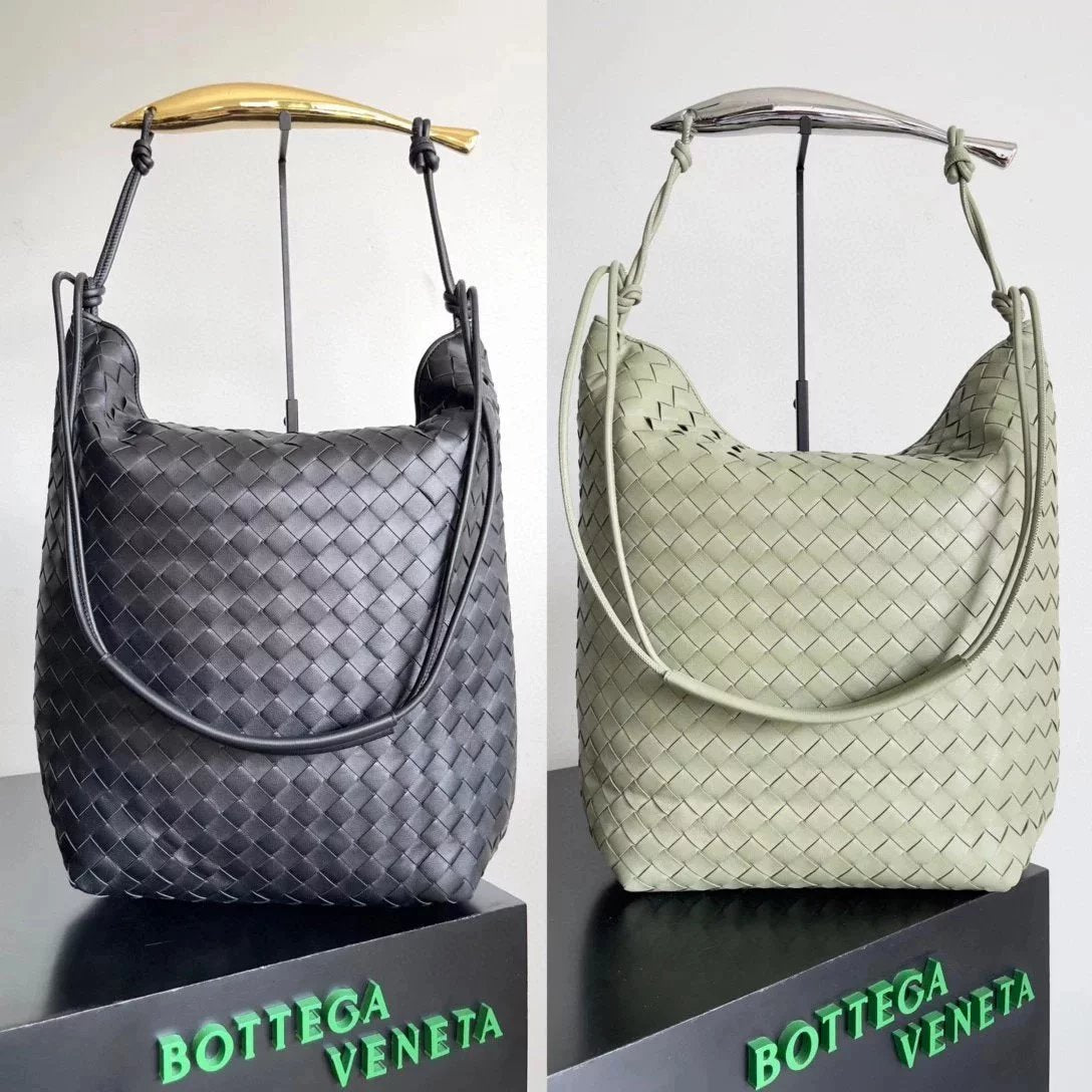 Bottega Veneta Women's Bag Top version 【Super Original Leather New】sardine Vertical Version Handle Bag New Sardine Tote Bag Backpack Women's Handbag Woven Bag New Women's Woven Bag