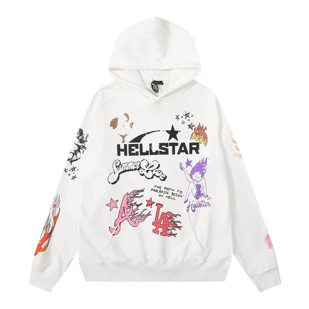 Hellstar Hoodie High Street Fashionable Sweater Trousers Suit-SQ002heph