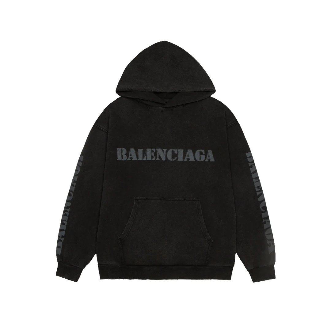 Balenciaga Hoodie Gradient logo Fuzzy Letter Hoodie460100% Cotton Pullover Hoodie Sportswear os Versatile Inner Layer Top Unisex24ss Autumn and Winter New Products