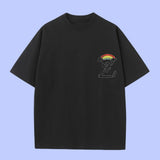 Louis Vuitton LV T-shirt Hand-drawn Rainbow on Chest logo round Neck Short Sleeve25ss New pure cotton T Unisex T-Shirt OS Drop Shoulder Loose Fit Base Shirt Top T-Shirt Short Sleeve