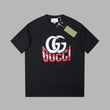 Gucci T-shirt Red and Green Double G Wow Glue Thick Board logo round Neck Short Sleeve25ss New Pure Cotton Unisex Style T T-shirt OS Loose Fit Base Shirt Top Half Sleeve T-Shirt