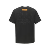 Louis Vuitton LV T-shirt Back Patchwork Trim Edging Rice Grain Embroidery logo round Neck Short Sleeve25ss New Pure Cotton Unisex Style T T-shirt OS Loose Fit Base Shirt Half Sleeve T-Shirt Top Half Sleeve