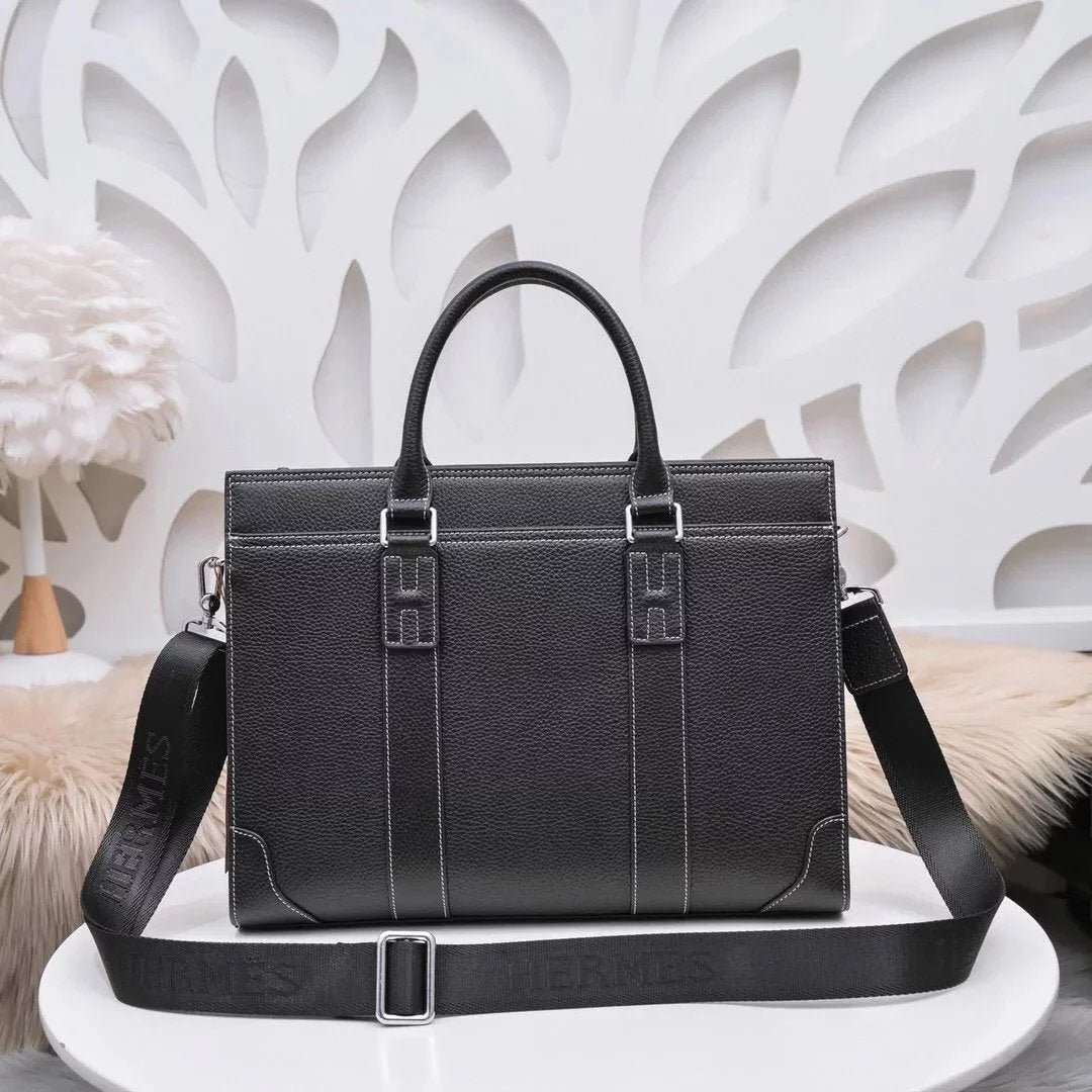 Hermes men's bag Top version Can Support Counter Comparison Genuine Goods Quality Men's Bag Business Briefcase Computer Bag Messenger Bag Shoulder Bag Handbag Handbag
