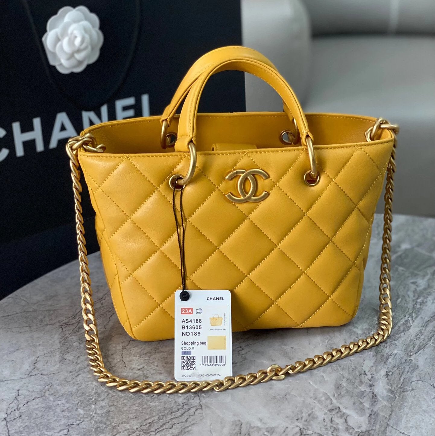 Chanel Women's Bag Top version 【Original Leather】/23B New Vegetable Basket Original Sheepskin Leather Women's Bag Vegetable Basket Tote Bag tote Bag Handbag