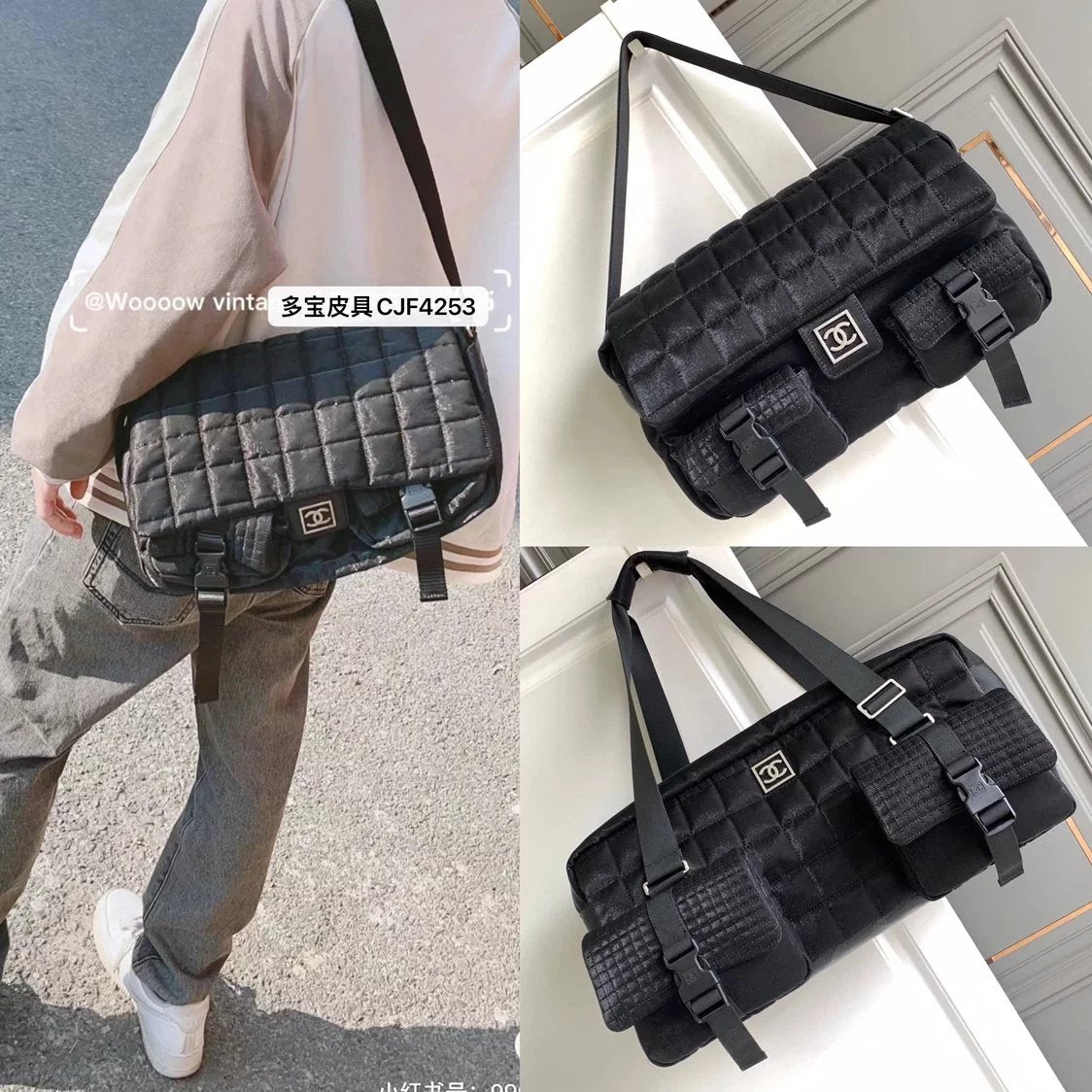 Chanel Women's Bag Top version 【Top Version Original Factory】Home New Sports Square Label Crossbody Explosive Bag Handbag Messenger Bag Shoulder Bag Sports Bag C Home New Men's Bag New Women's Bag Bomb Bag Vintage Bag Gym Bag Lover's Bag Large Capacity Le