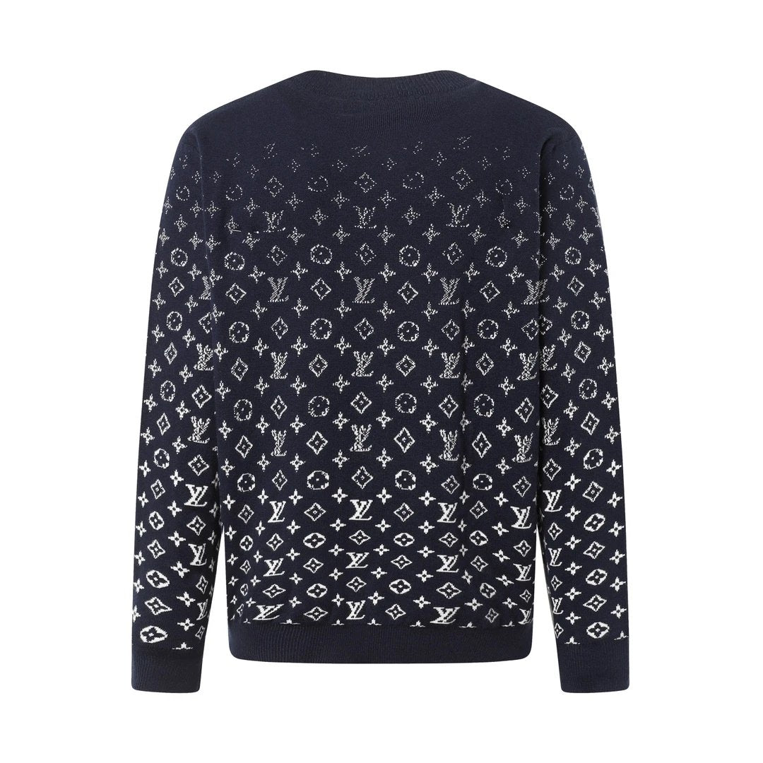 Louis Vuitton LV Sweater Fully covered Logo Round Neck Sweater Long Sleeve Thickened Lazy Style OS Loose Fit Unisex Knit Top Jacket Versatile Casual Wearable Inside and Outside
