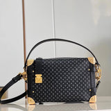 Louis Vuitton LV Women's Bag Top version Original Leather2023New Soft Box Bag Twist Lock Bag Shoulder Crossbody Portable Bag Gu Ailing Same Style Women Bag Rose Red Blue Black Cattle Leather Bag