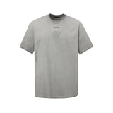 PRADA T-shirt Embroidered Triangle Logo on the Chest logo round Neck Short Sleeve25ss New Pure Cotton Unisex Style T T-shirt OS Loose Fit Base Shirt Top Half Sleeve T-Shirt