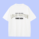Louis Vuitton LV T-shirt Chest Brand Slogan Print logo round Neck Short Sleeve25ss New pure cotton T Unisex T-Shirt OS Loose Fit Base Shirt Top Half Sleeve T-Shirt