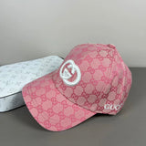 Gucci Hat Full Jacquard Print logo Baseball Cap Sunshade Sun Protection Duckbill Cap Slimming Face Curved Brim Versatile Large Head Circumference Sports Hat Unisex Couple Style