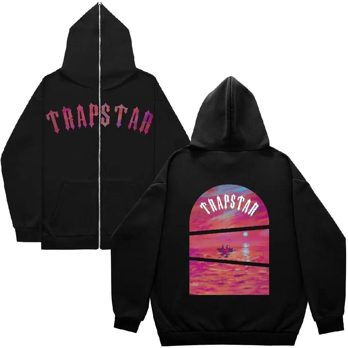 Trapstar Hoodie New American Style Trend Zipper Sweater Coat-SQ002