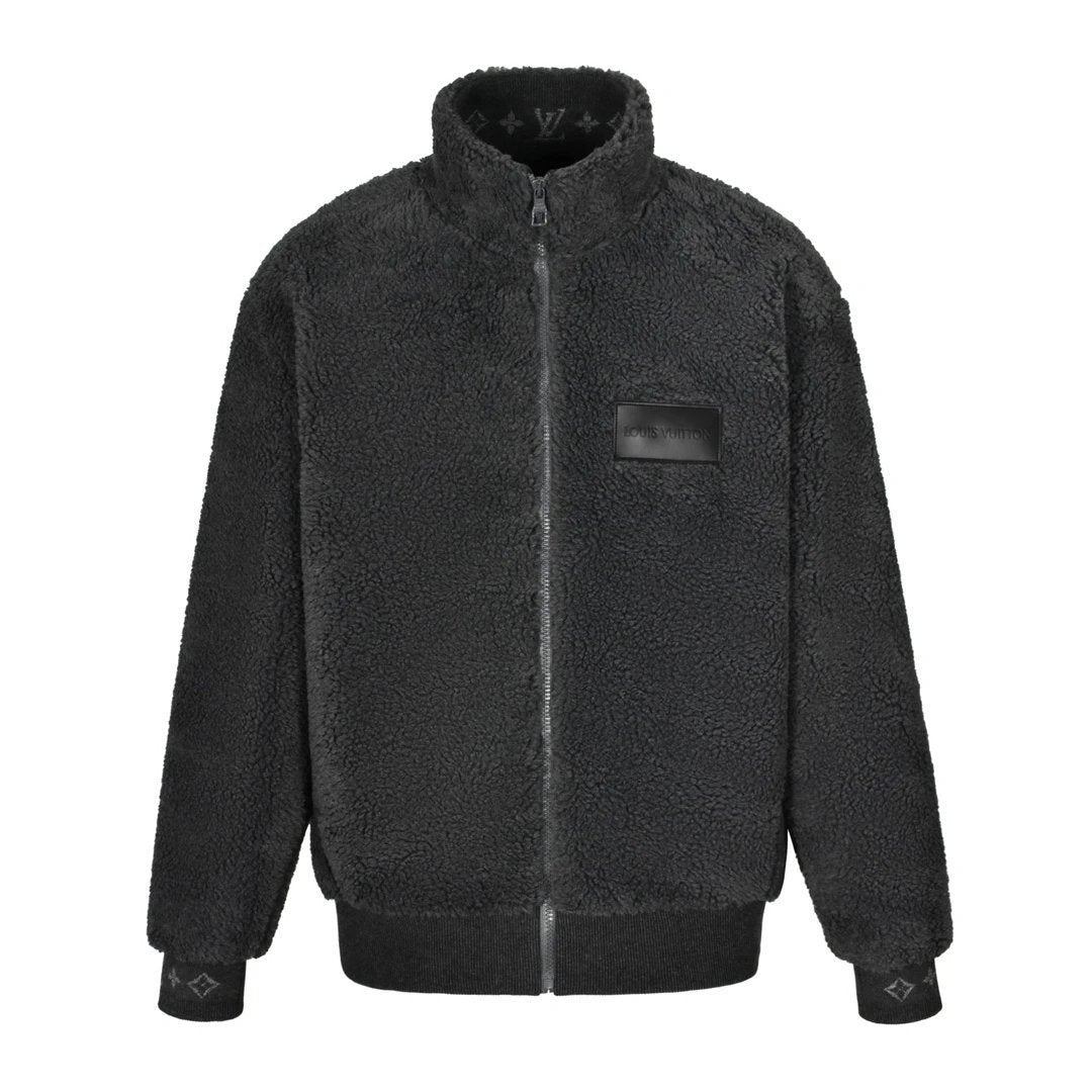 Louis Vuitton LV Jackets 23FW Teddy Lamb Wool Stand Collar Jacket Winter Warm Unisex