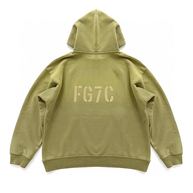 ESSENTIALS Hoodie Top Version Season 7 Main Line Flocking Letters LOGO Hooded Pullover Hoodie