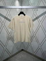 Burberry T-shirt Random Print on the Chest logo round Neck Short Sleeve25ss New Pure Cotton Unisex Style T T-shirt OS Loose Fit Base Shirt Short Sleeve Top T-Shirt