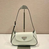 PRADA Bag Top version Latest Enamel Metal Triangle Logo Badge Calfskin Underarm Bag Crossbody Bag Calfskin Messenger Bag Shoulder Bag Underarm Bag Handbag Women Bag1BD358