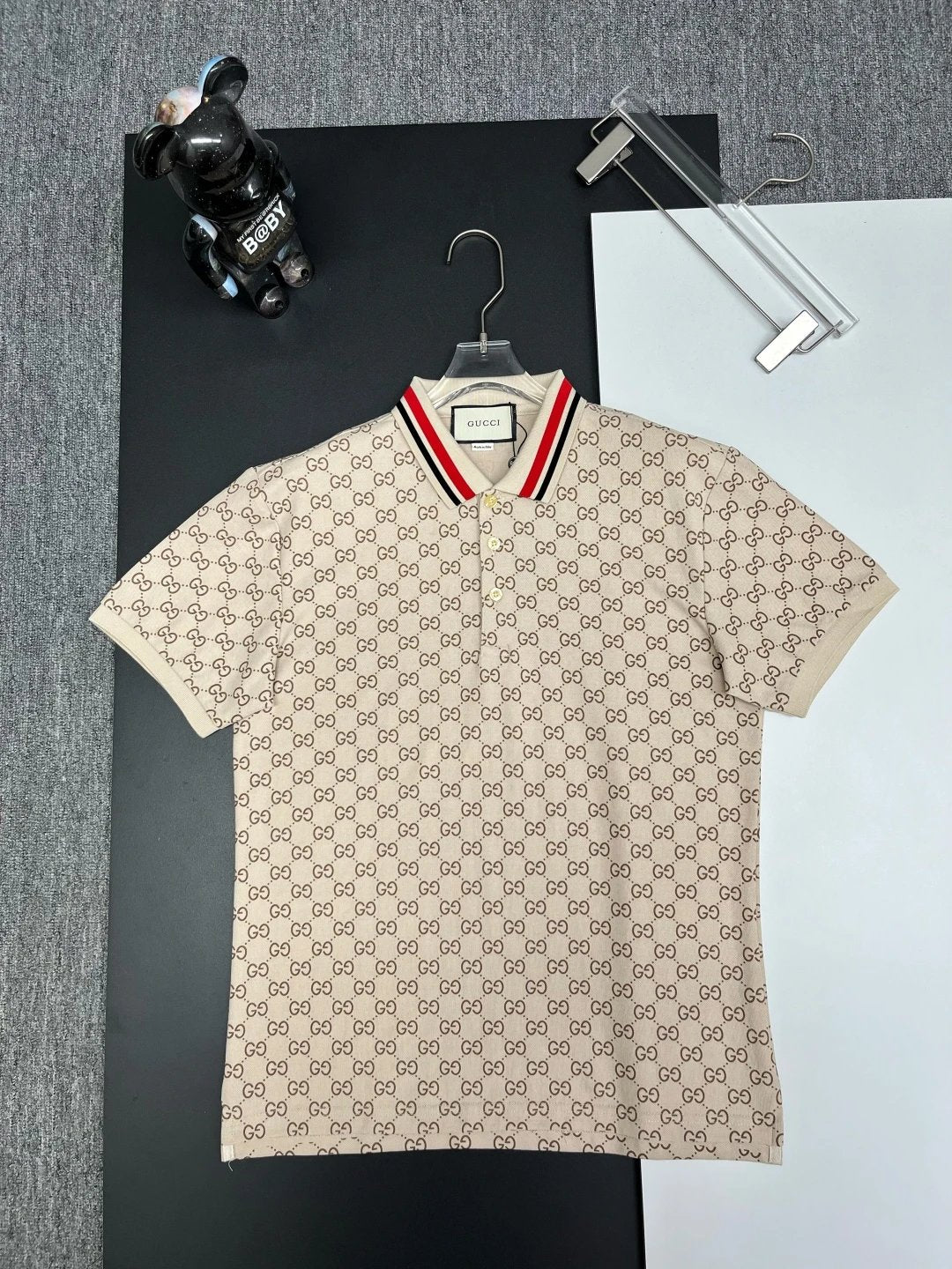 Gucci T-shirt Front Full Print Old Flower logo Printing POLO Shirt Lapel Short Sleeve25ss New Unisex Style OS Loose T Summer Half Sleeve Business Shirt Plus Size T-Shirt