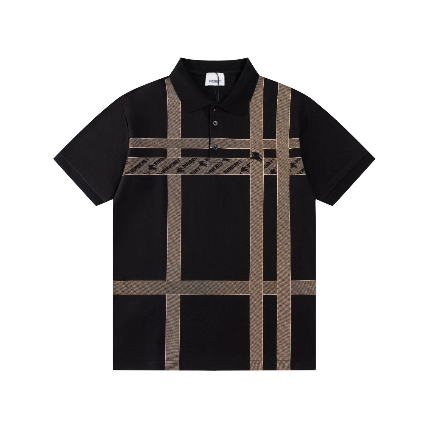 Burberry T-shirt Front Print Matching logo Embroidery POLO Shirt Lapel Short Sleeve25ss New Unisex Style OS Loose T Summer Half Sleeve Business Shirt Plus Size T-Shirt