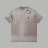 Chrome Hearts T-shirt Horseshoe Rhinestone Pattern Round Neck Short Sleeve25ss New Pure Cotton Unisex Style T T-shirt OS Loose Fit Base Shirt Half Sleeve T-Shirt Top Half Sleeve