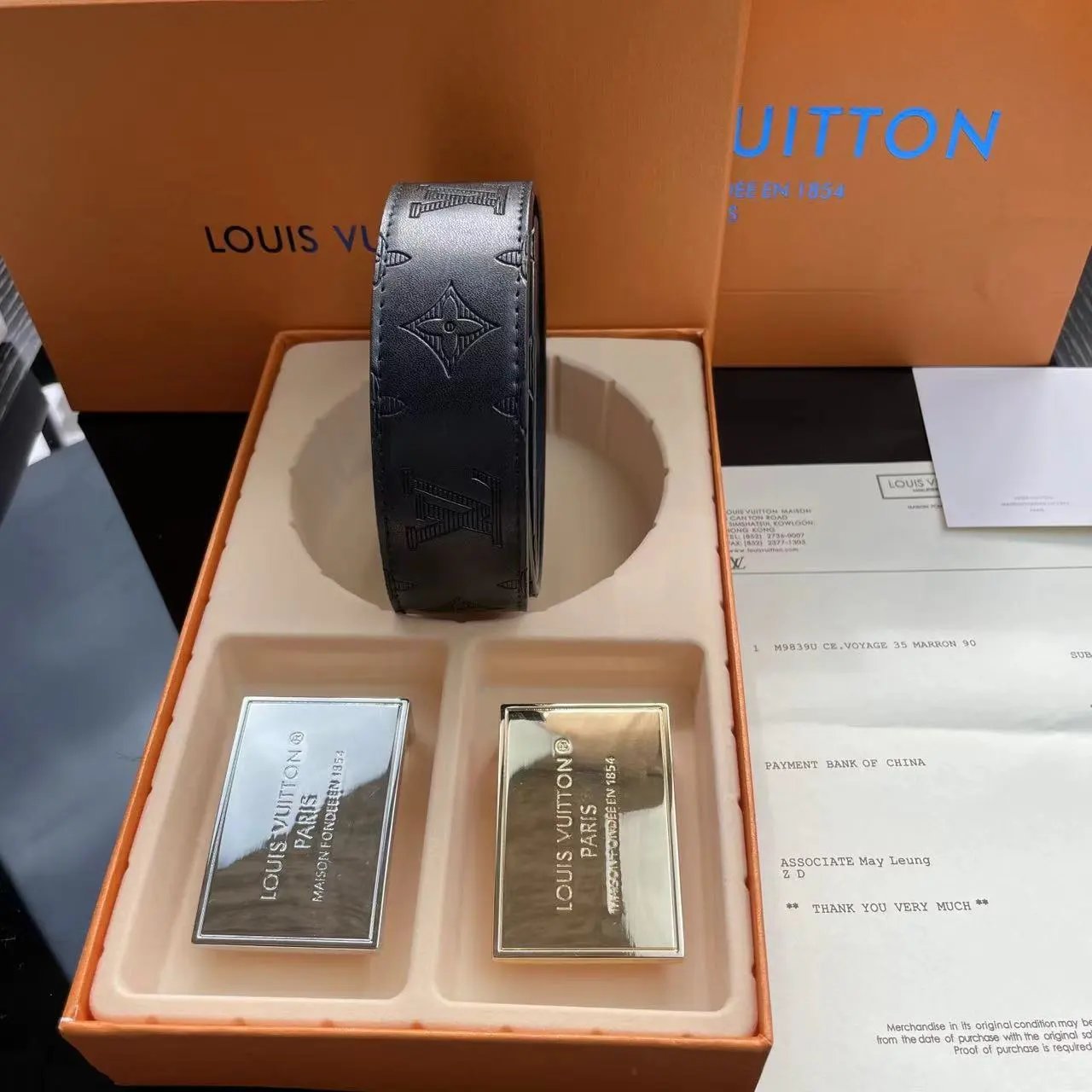 Louis Vuitton LV Belt Double Buckle Gift Box Belt